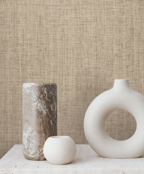 Edo Paperweave Mushroom Wallpaper