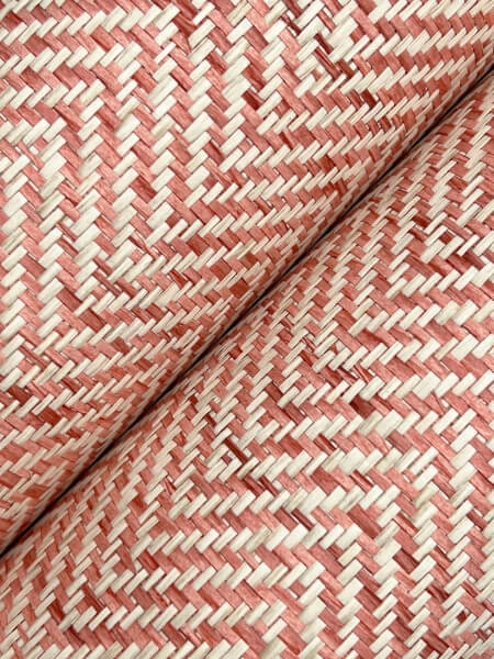 Tailored Weave Red Wallpaper