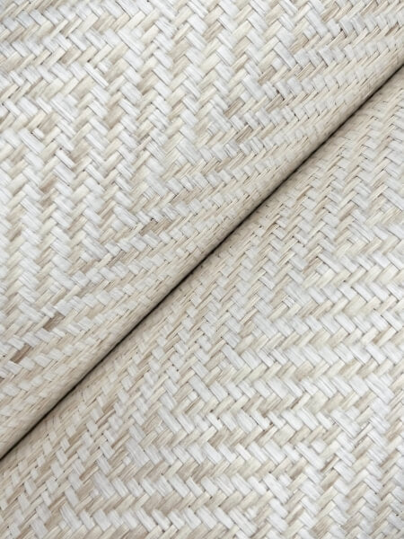 Tailored Weave White Wallpaper