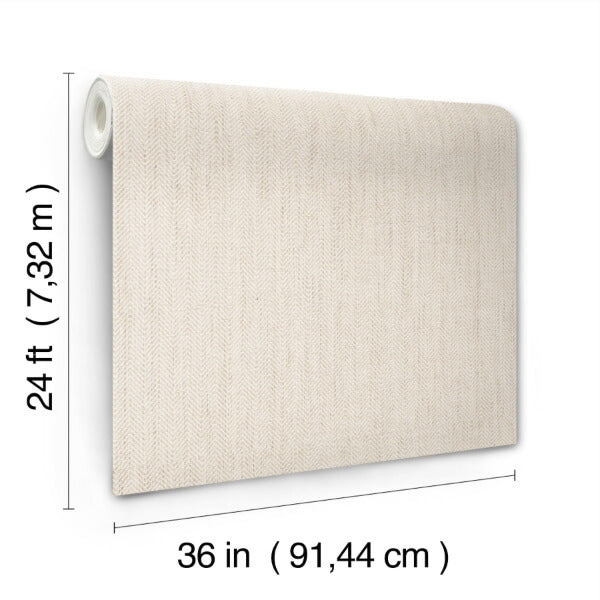 Tailored Weave White Wallpaper