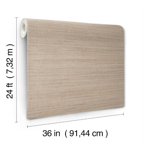 Marled Abaca Taupe Wallpaper