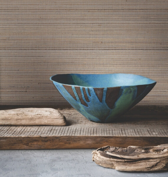Marled Abaca Grey Wallpaper