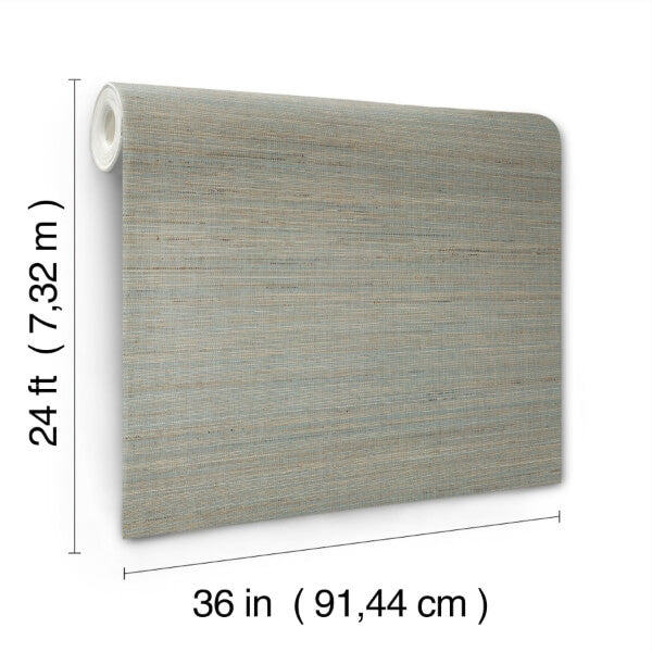 Marled Abaca Spruce Wallpaper