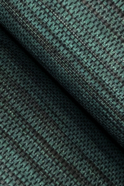 Horizon Paperweave Green Wallpaper