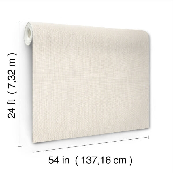 Classic Linen White Wallpaper