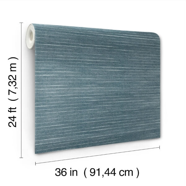 Handcrafted Shimmering Paper Denim Wallpaper