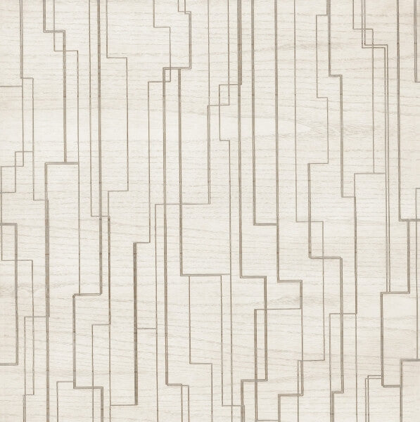 Inlay Line White Wallpaper