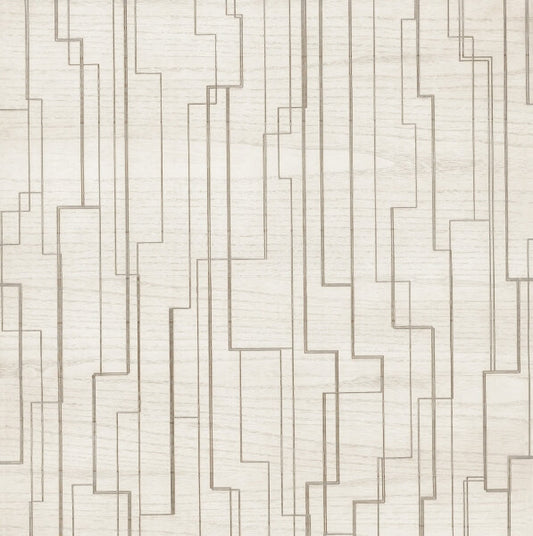 Inlay Line White Wallpaper