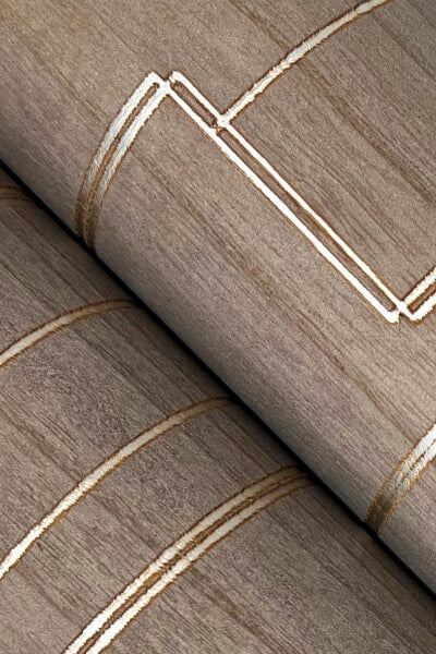 Inlay Line Mink Wallpaper