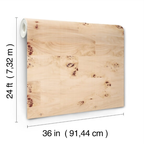 Burlwood Natural Wallpaper