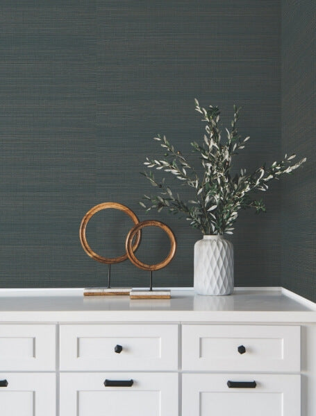 Modern Abaca Peacock Wallpaper