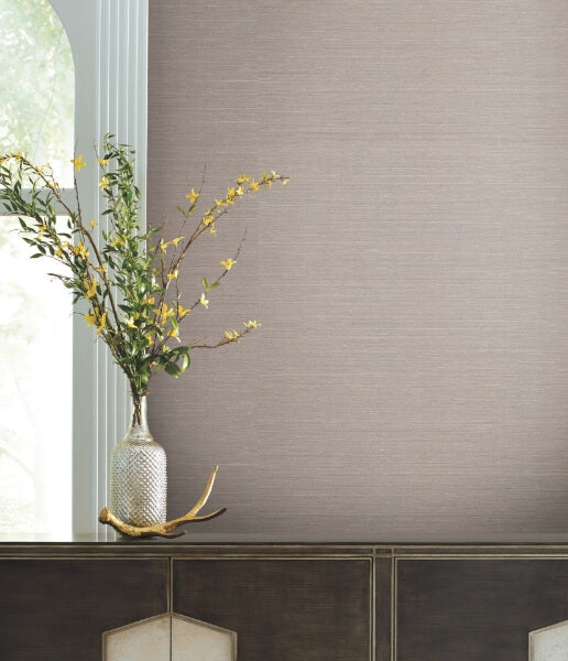 Delicate Abaca Slate Wallpaper
