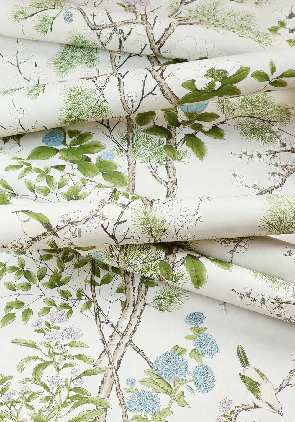 KATSURA - Cream and Lavender Wallpaper.