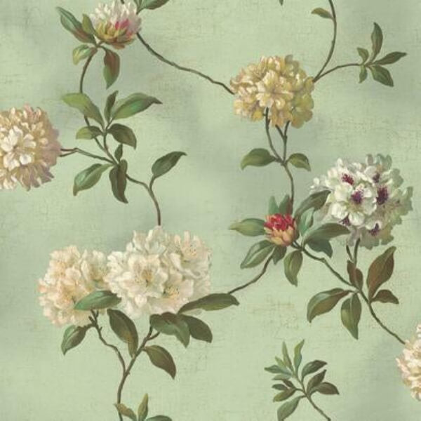 Rhododendron Script Blue Wallpaper