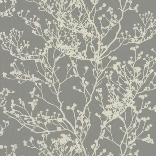 Budding Branch Silhouette Brown Wallpaper