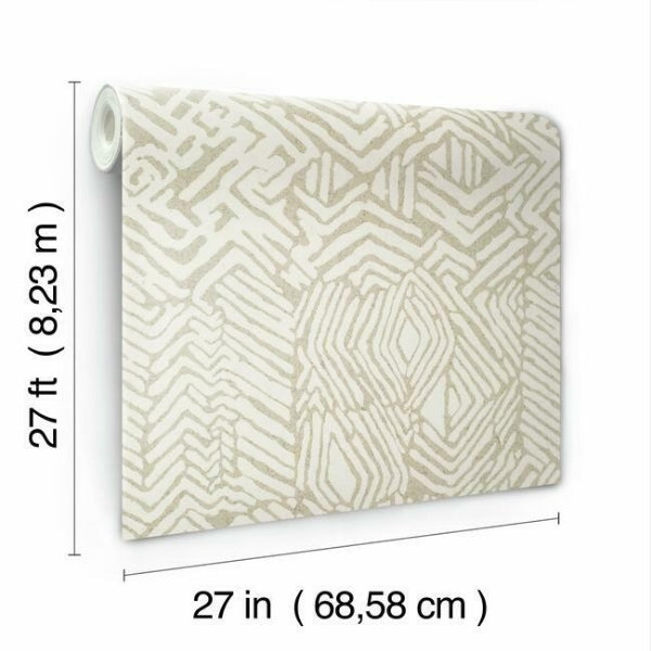 Tribal Print Tan Wallpaper