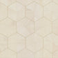 Hexagram Wood Veneer Ivory Wallpaper