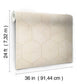 Hexagram Wood Veneer Ivory Wallpaper
