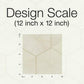 Hexagram Wood Veneer Off White Wallpaper