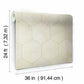 Hexagram Wood Veneer Off White Wallpaper