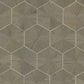 Hexagram Wood Veneer Brown Wallpaper