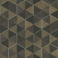 Hexagram Wood Veneer Brown & Black Wallpaper