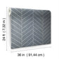 Atelier Herringbone Steel Blue Wallpaper