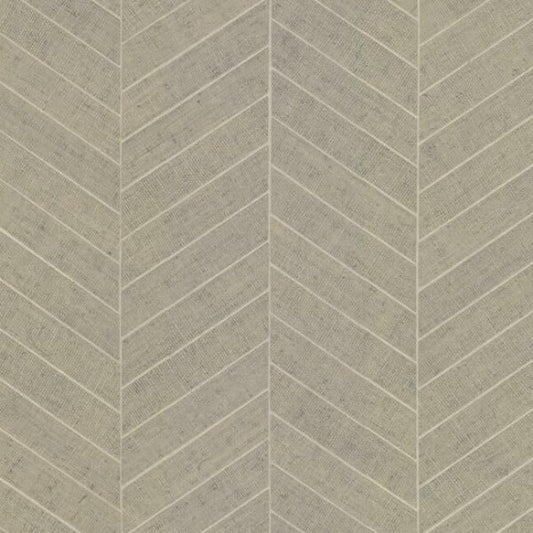 Atelier Herringbone Off White Wallpaper