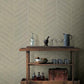 Atelier Herringbone Off White Wallpaper