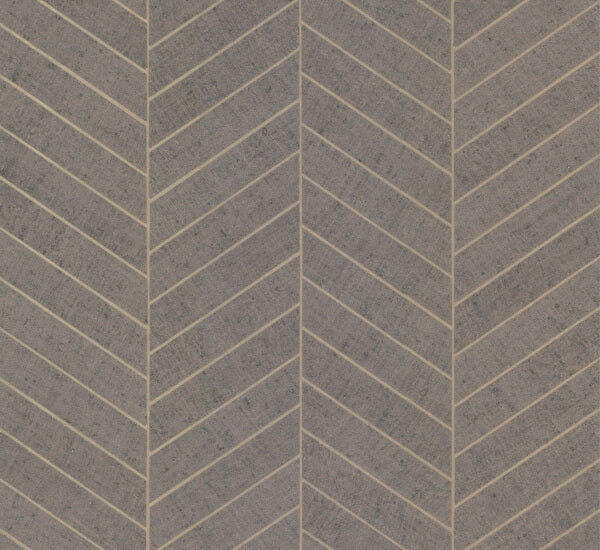 Atelier Herringbone Natural Grey Wallpaper