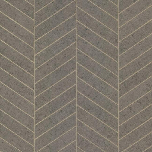 Atelier Herringbone Grey Wallpaper