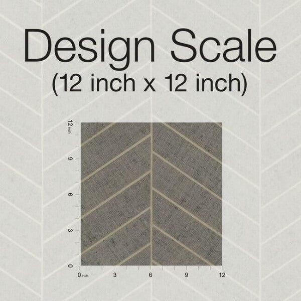 Atelier Herringbone Grey Wallpaper