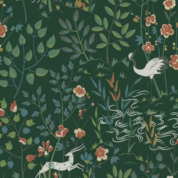 Aspen Dark Green Wallpaper
