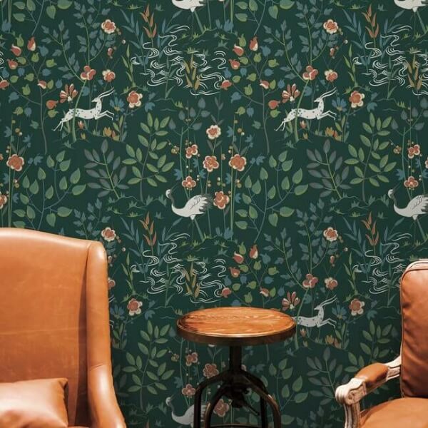 Aspen Dark Green Wallpaper