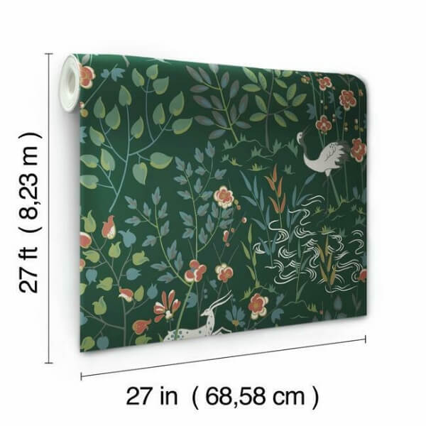 Aspen Dark Green Wallpaper