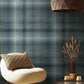 Sterling Plaid Blue Wallpaper