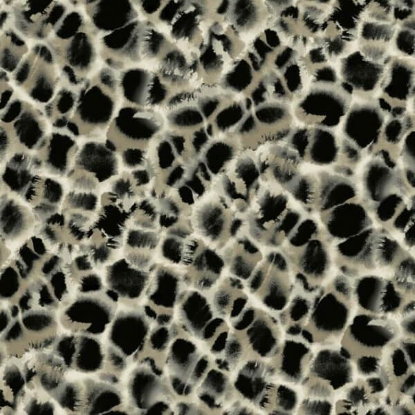 Leopard Rosettes Black Wallpaper