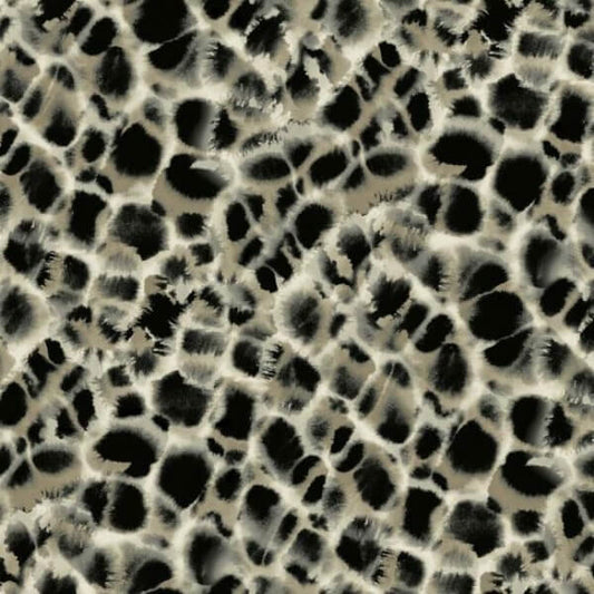 Leopard Rosettes Black Wallpaper