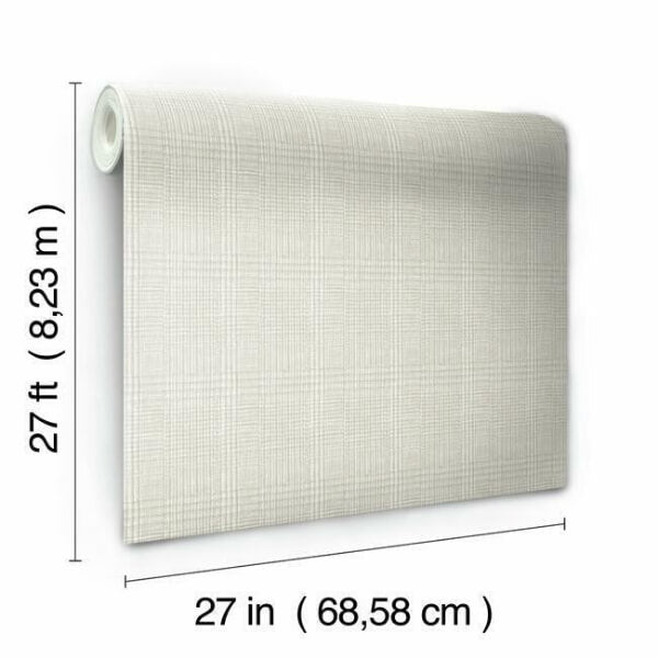 Shirting Plaid Off White Wallpaper