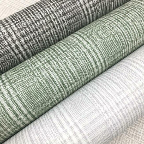 Shirting Plaid Off White Wallpaper