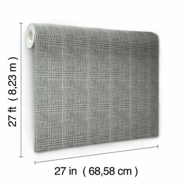 Shirting Plaid Black Wallpaper
