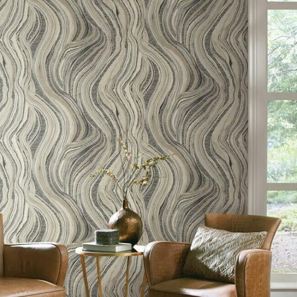 Streaming Cheetah Linen Wallpaper