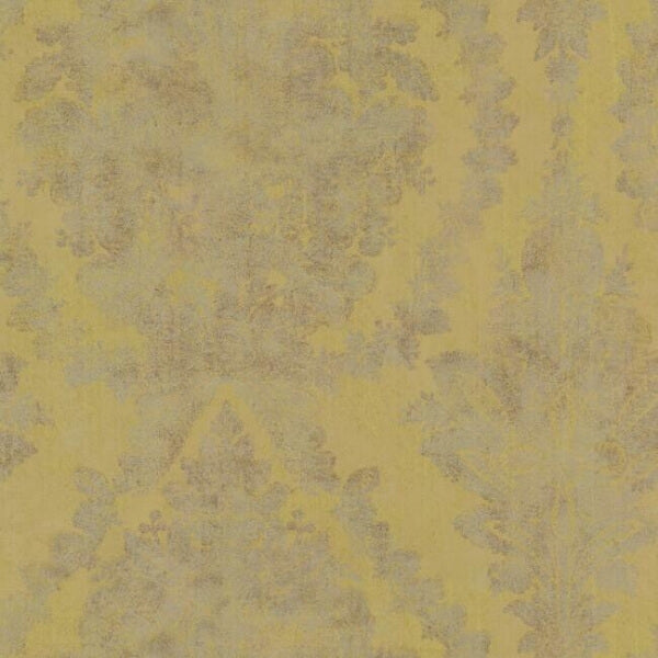 Charleston Damask Yellow Wallpaper