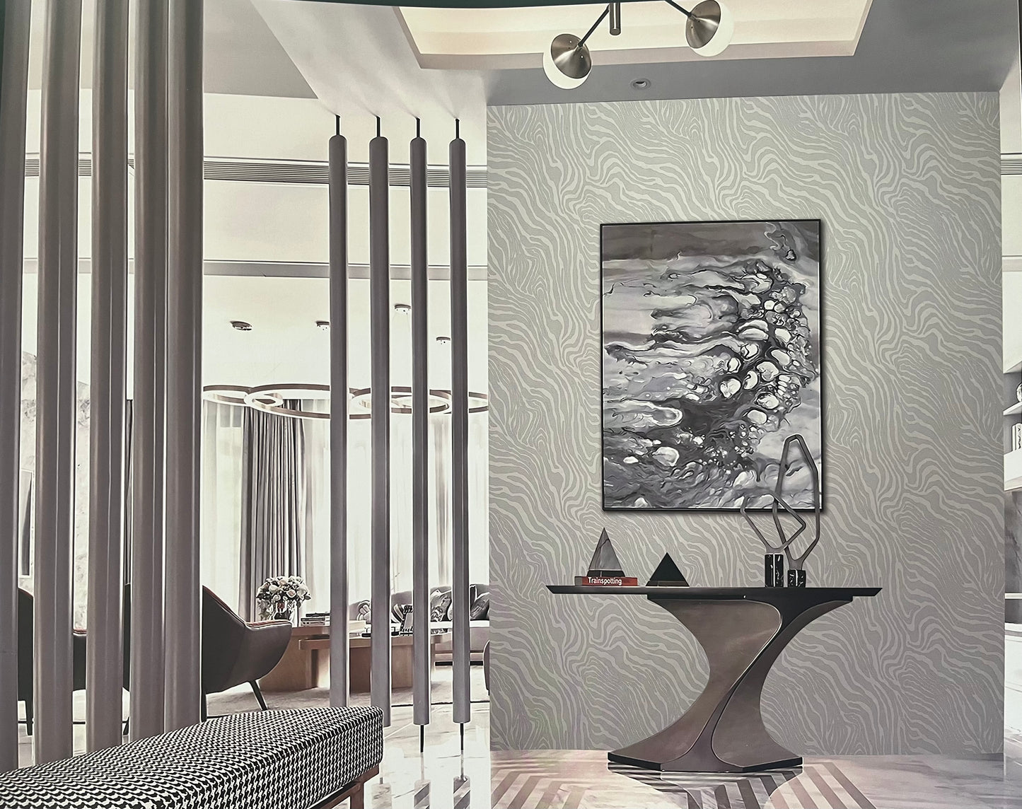 Silver Zebra print