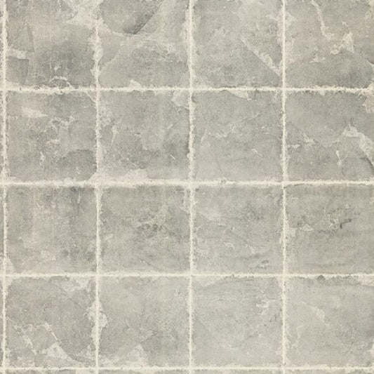 Metal Leaf Squares Black Wallpaper