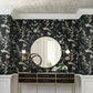 Metal Leaf Squares Black Wallpaper