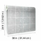 Metal Leaf Squares Silver Wallpaper