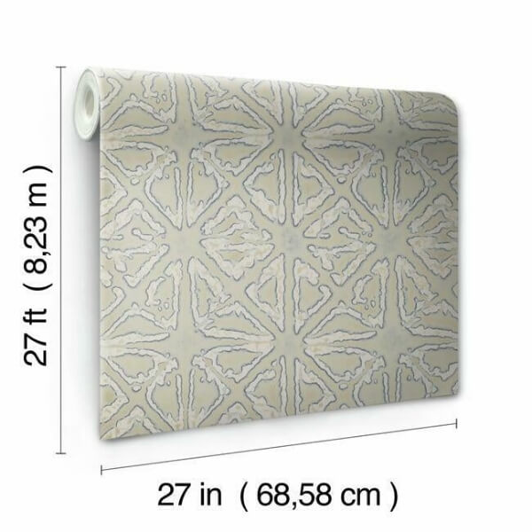 Empire Diamond Silver & Taupe Wallpaper