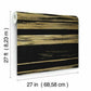 Horizontal Dry Brush Black & Gold Wallpaper