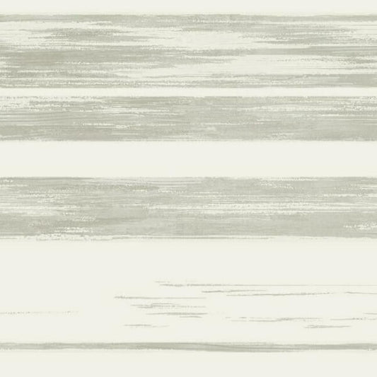 Horizontal Dry Brush White & Grey Wallpaper